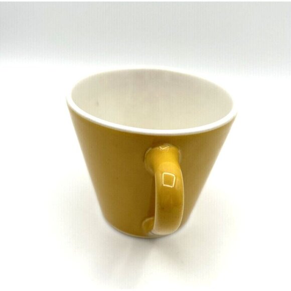 VTG Syracuse China Syralite Coffee Cup Mustard Yellow  MCM 6oz 60s Restaurant - Picture 2 of 6